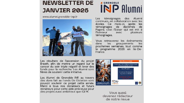 Newsletter de janvier 2026