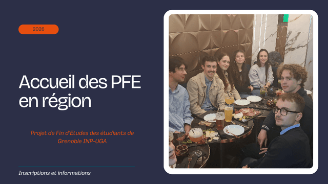 Accueil des Projets de Fin d'Etudes dans les groupements