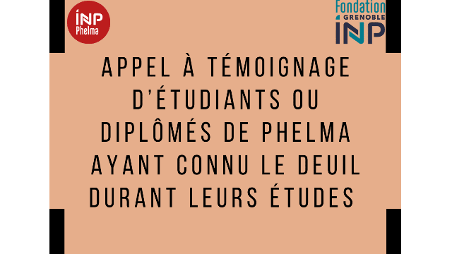 Etude Phelma, soutien des étudiants concernés par un deuil lors de leurs études 