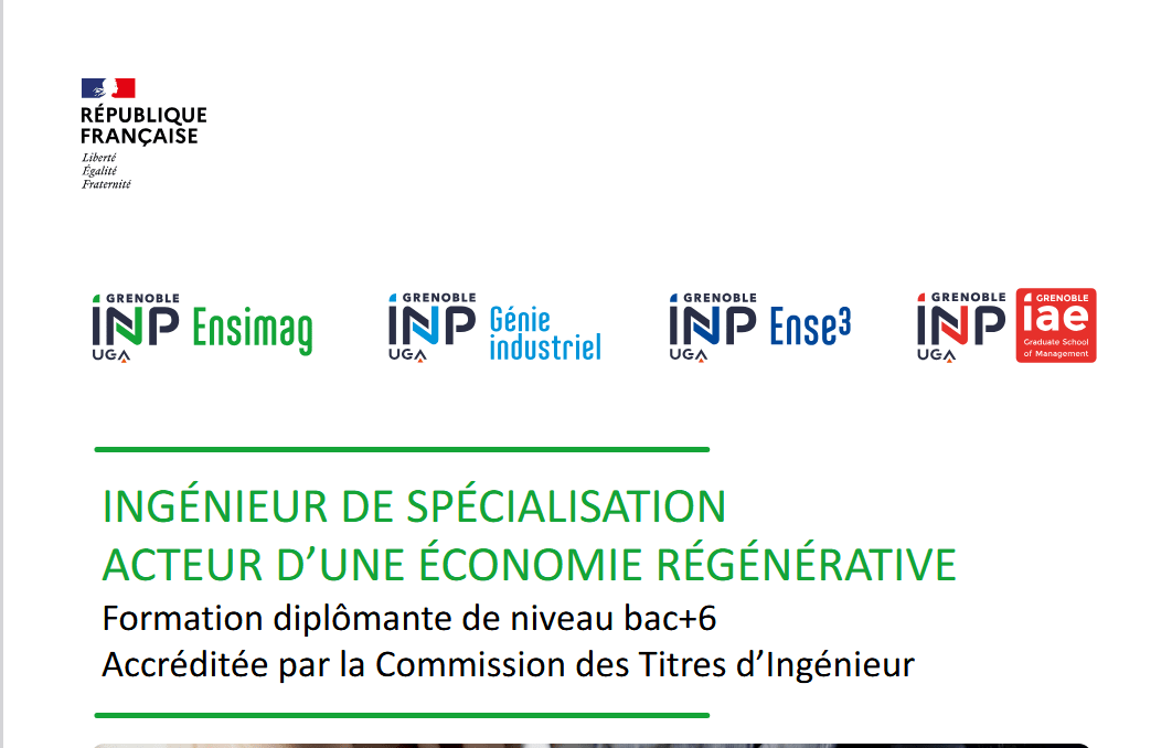 Formation BAC+6 Ingénieur de spécialisation : acteur d'une écnomie régénérative