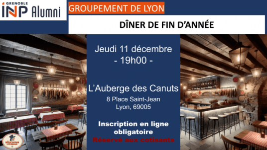 DÎNER DE FIN D'ANNÉE 2025 LYON | DÉCEMBRE - RÉSERVÉ ADHÉRENTS