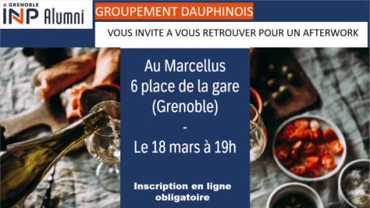 Afterworks avec le groupement mardi 18 mars 