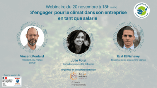 Webinaire "S'engager pour le climat dans son entreprise en tant que salarié"