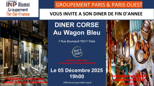 Diner de Fin d'Année 2025 : Le Wagon Bleu